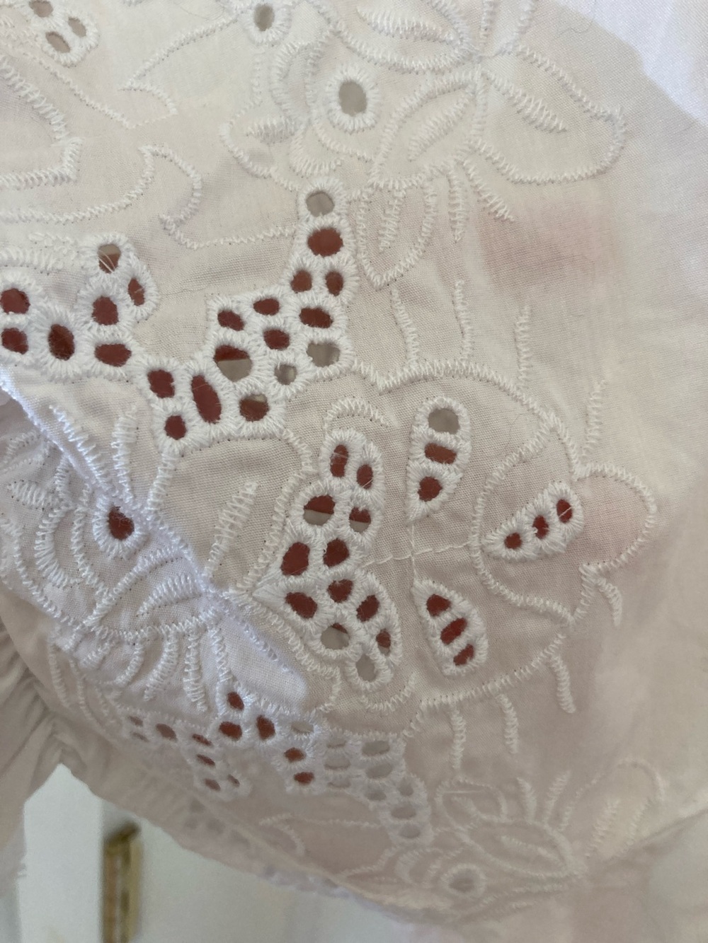Nanette Lepore White Eyelet Puff Sleeve Maxi Dress NWOT - Picture 3 of 9